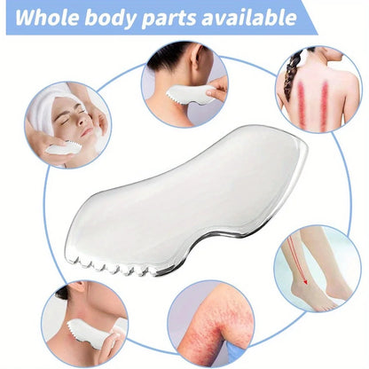 Premium Stainless Steel Gua Sha | Velours Noir