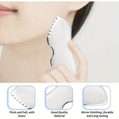 Premium Stainless Steel Gua Sha | Velours Noir