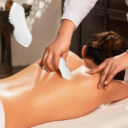 Premium Stainless Steel Gua Sha | Velours Noir