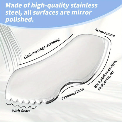 Premium Stainless Steel Gua Sha | Velours Noir